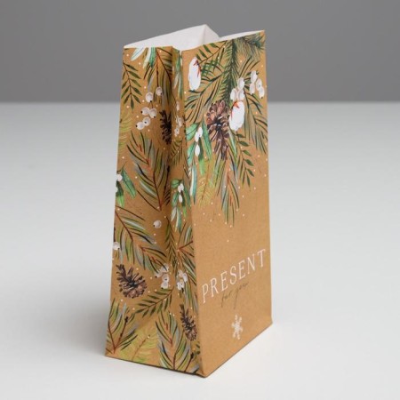 Packet without handles "Pressent for You", 10 x 19.3 x 7 cm, New Year-2