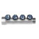 Collector "STM" Profi, with valves, 1 "x1/2", 4 exits, nickel.
