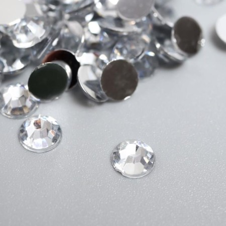 Decor for creativity plastic "Rhinestones Round. Transparent" (set of 200 pcs) 0.5x0.5 cm