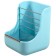 Feeder, for grain and hay (2 in 1), for rabbits, blue