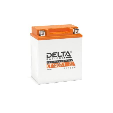 DELTA Battery ST1207.1 (YTX7L-BS) 12 V, 7 Ah reverse (- +)