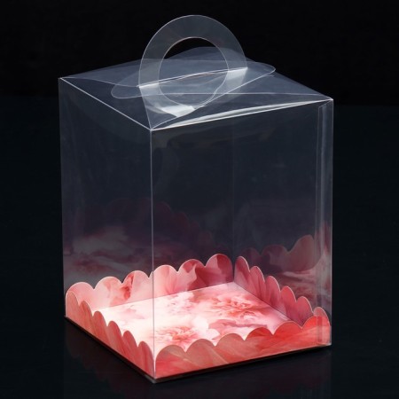 Confectionery box, chest, packaging, “delicate flowers”, 14 x 14 x 18 cm