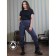 Female trousers, size 50, gray color