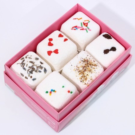 Gift set of space "From March 8!", Bath bombs with additives 6 x 65 g, pure happiness-1