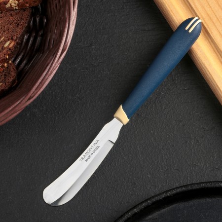 Kitchen knife for oil multicolor, blade 7.5 cm, steel AISI 420, blue color