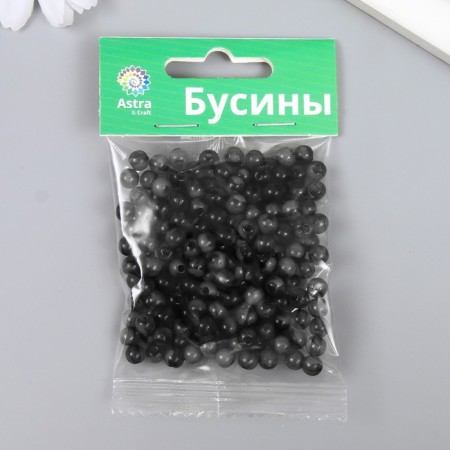 A set of plastic beads "Astra" 6 mm, 20 g (170 +/- 10pcs), gray-2