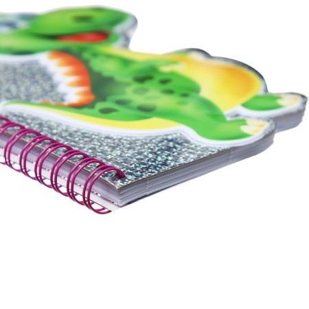 Figure notebook 48 sheets, A6, line, on the crest, holography, voluminous applique "animals", mix-7