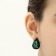 Set 2 objects: earrings, necklace “vernissage” drop, emerald color in ferrous metal, 30 cm