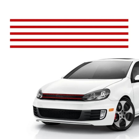 A car sticker, a reflective strip, 40 × 0.7 cm, red, set 5 pcs-1