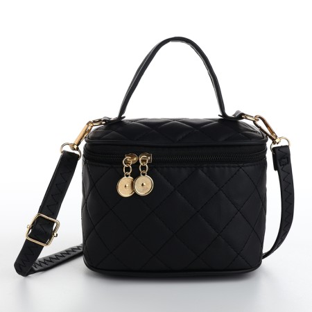 Female bag 16.5*9*10.5 department with a zipper, black