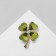 Druz's "Clover" brooch, the color is light green in gold