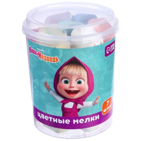 A set of colored crayons Masha and a bear, 7 colors-2