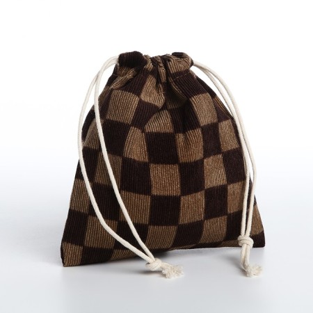 Cosmetic bag - a bag of ties, brown color