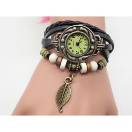 Women's watch "Elios", discrete move, strap 19.5 cm, d-1.5 cm, black