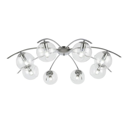 Ceiling EVOLUCE lamp. Sle102602-08. Ratella. 8x40 watts, E14, 90x90x23 cm, chromium color