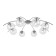 Ceiling EVOLUCE lamp. Sle102602-08. Ratella. 8x40 watts, E14, 90x90x23 cm, chromium color