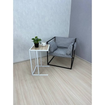 Table Mini, 400x400x650, White Muar/Dub Sonoma-2