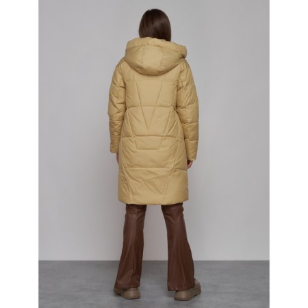 Coat insulated winter female, size 44, mustard color-3