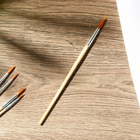 Drawing brush set of 5 pcs. Synthetics Round “Art must be in everything” No. 2, 4, 6, 8, 10-3