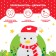 New Year's Everage "Snowman", with a holder, white color