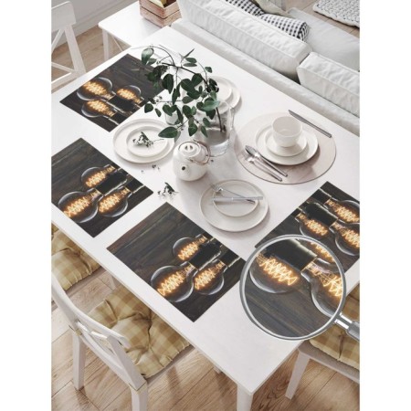 Set of napkins for setting the table "Vintage loft", rectangular, size 32x46 cm, 4 pcs-1