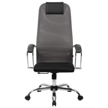 Кресло для руководителя BRABIX PREMIUM Ultimate EX-800 хром, сетка Х2, черный/серый-2