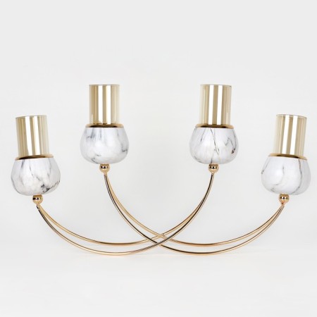 Climber metal, glass "plexus" for 4 candles 47 x 10 x 28 cm