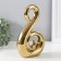 Souvenir Ceramics "Abstraction. Swan" Gold 14.5x5x25 cm