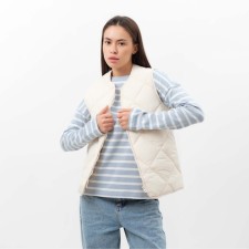 Women's vest quilted mist size 44, milk