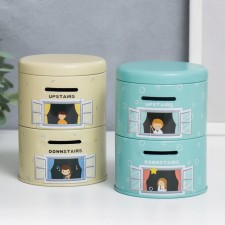 Piggy bank Metal double 