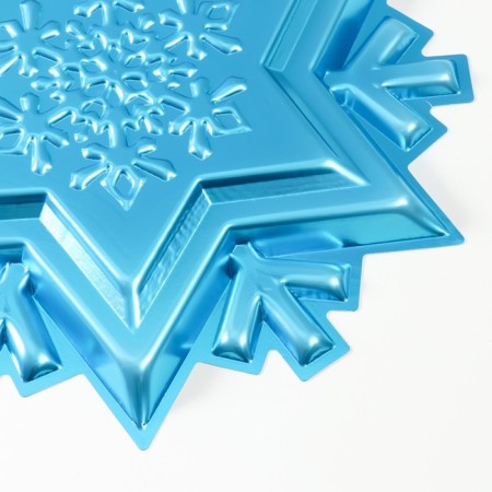 Figure "Snowflake" Small blue metallic, half, 38x36 cm-2