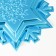Figure "Snowflake" Small blue metallic, half, 38x36 cm