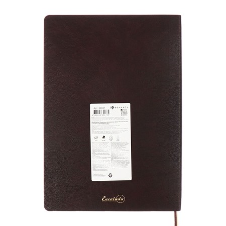 Dated 2025 diary, Escalada, A4, 120 sheets, soft cover, artificial leather, foil embossing, liesse, block 80 g/m2, brown-1