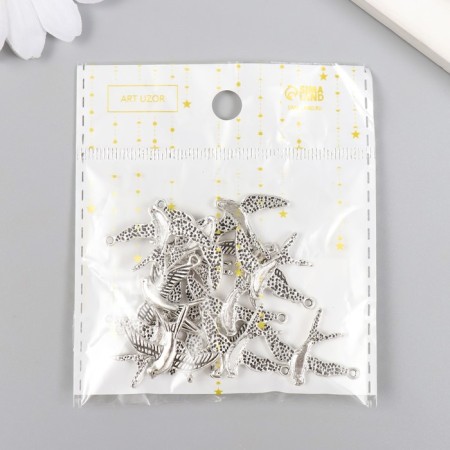 Decor for creativity Metal "Swallow" silver G123B492 2.9x2.2 cm-4