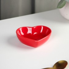 Ceramic shares “Heart”, 50 ml, 7.8 × 7.2 cm, red red bacon