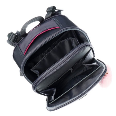 School backpack 38 x 30 x 16 cm, ergonomic back, stavia "paws", gray-7