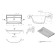 Uperwood Family shell, half -around, 100 cm, rectangular, white
