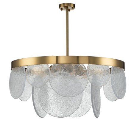 Lamp on the Indigo rod, 12018/8r Brass. 8x60W, E14, 800x800x375/1375 mm-1