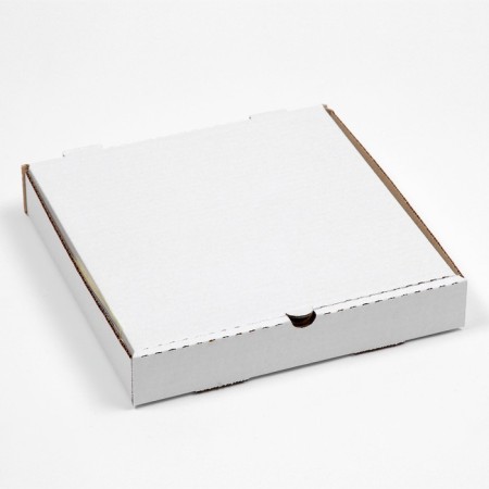 Pizza box, white, 25 x 25 x 4 cm