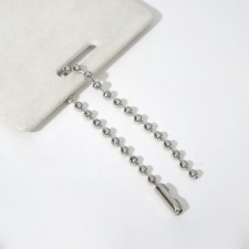 Ball metal chain (set of 100 pcs.), Color silver, 10 cm