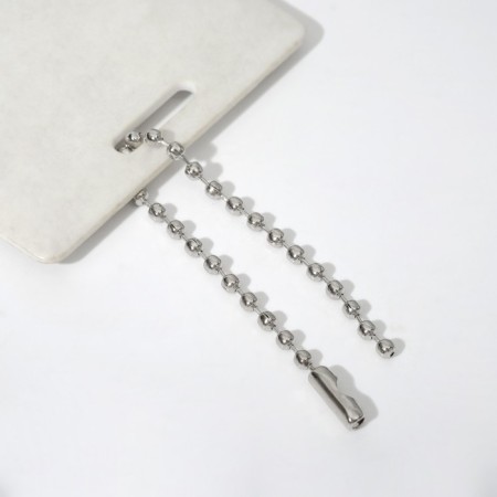 Ball metal chain (set of 100 pcs.), Color silver, 10 cm