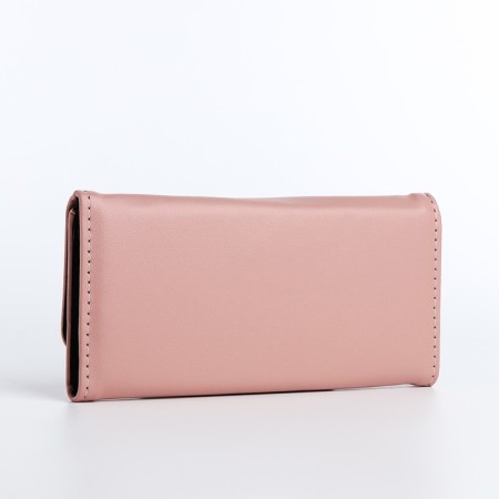 Women's wallet on magnet, pink color-1