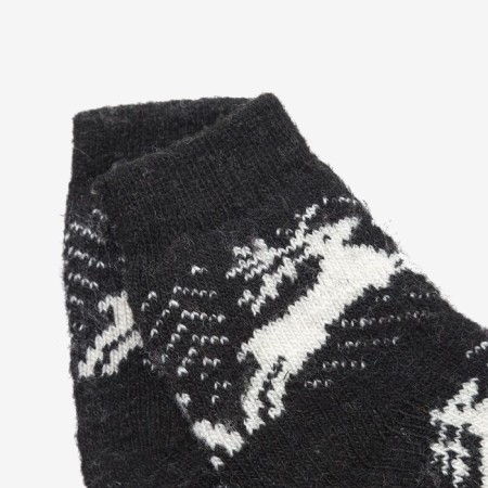 Children's woolen socks "deer", black color, size 16-1