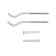 The bracket for the radiator of OMEC, with dowel, 9x195 mm, round, rubberized