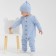 Cupid for children with a hat knitted minaku, height 86-92, blue color