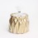 A candle in a candlelight made of gypsum with sharp faces of 10.5x8.5 cm, gold