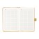 The diary is low, A6 format, 100 sheets, cage, beige leatherette cover, elastic band 10710