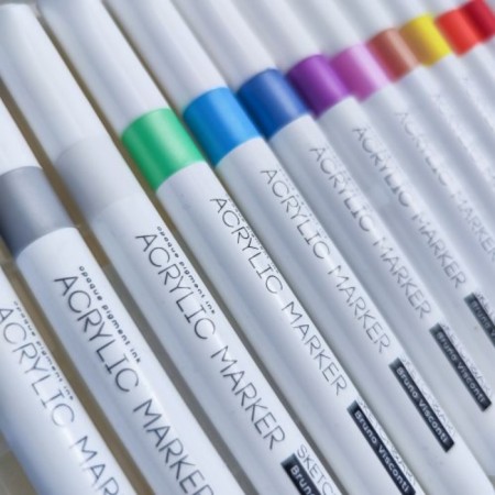 A set of acrylic markers 12 colors Sketch & Art, 1.0-3.0 mm-2