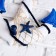 Interior anchor with a rope and a star, white-blue 5*23*32cm