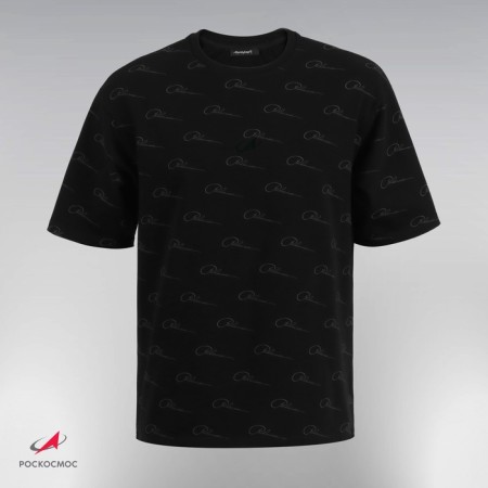 T -shirt Roscosmos x Onlytop, p. XS, the color is black-4